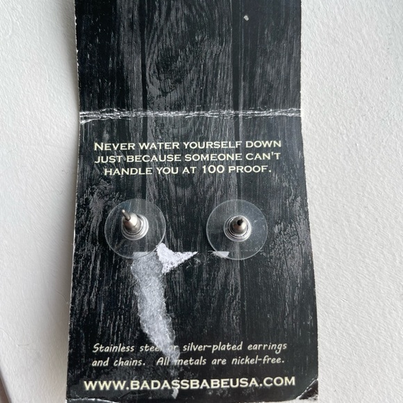 Boss Babe Pistol Post Earrings - Picture 2 of 2